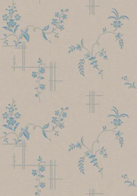 Immagine prodotto di Carta da parati Borastapeter fiori marrone e blu - 660088 - 53 cm x 10,05 m