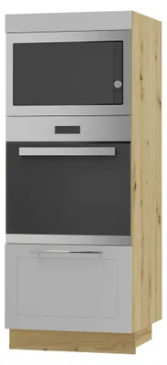 Immagine prodotto di Armadio forno KVANTUM a estrazione totale 60cm corpo e frontale colore selezionabile (Q-D5AA/60/154), grigio polvere opaco, rovere artigianale