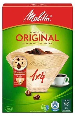 Immagine prodotto di Melitta 6658076 Filtro caffè 1x4 -80 pezzi- per macchine da caffè con filtro