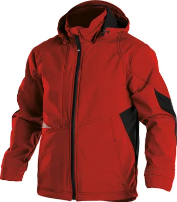 Productafbeelding van DASSY Softshell jas GRAVITY, maat M, rood/zwart