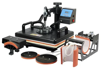 Produktbild von 6-in-1 Thermotransferpresse – Wärmepresse – Prägemaschine – Transferpresse – Tassenpresse – Flache Druckfläche 29x38 cm