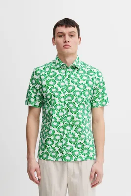Produktbild von CASUAL FRIDAY CFAnton flower printed shirt Herren Kurzarmhemd Herrenhemd Hemd Button-Down-Kragen Gemustert Regular Fit