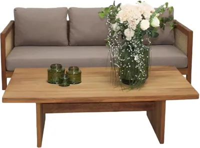 Immagine prodotto di Divano 3 posti Tavolino elegante Mobili da giardino Set completo di design 2 pezzi