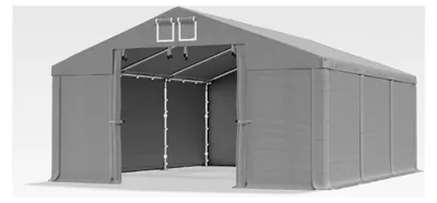 Produktbild von Lagerzelt 3x6m wasserdicht grau 560g/m² PVC Plane