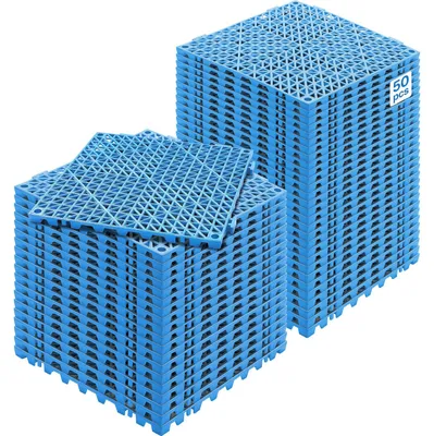 Zdjęcie produktu dla Płytki Vevor Interlocking 50 Szt 30X30 Cm Niebieskie Pcv Podłogowe