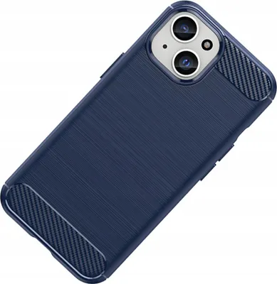 Image de Étui flexible en carbone pour Iphone 15 Plus Étui en carbone - Bleu