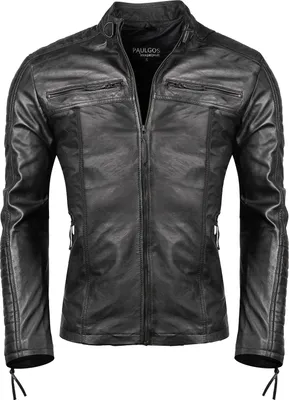 Produktbild von PAULGOS Herren Lederjacke Echtes Leder Jacke Echtleder Übergangsjacke Fashion in 5 Farben Gr. S-7XL Design 1