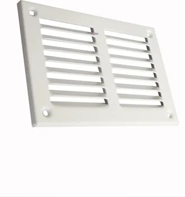Produktbild von Lüftungsgitter LG 50305 Alu weiß Zuluft Abluftgitter 130 x 90 mm