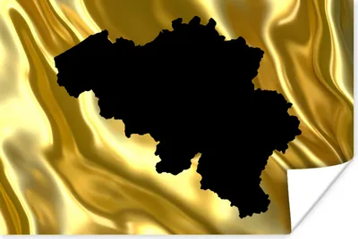 Produktbild von MuchoWow® Poster Karte von Belgien - Schwarz 60x40 cm - Schlafzimmerdekoration