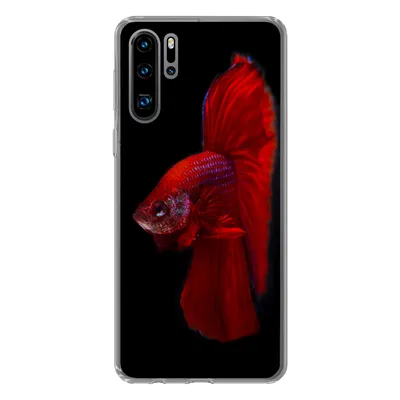 Produktbild von MuchoWow® Handyhülle Schutzhülle Hülle für Huawei P30 Pro Fische - Tiere - Rot Silikon Softcase Handy Hülle - Schutzdeckel