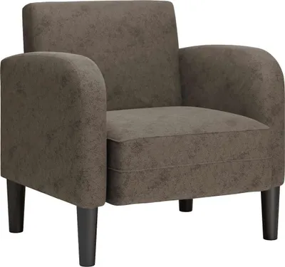 Zdjęcie produktu dla vidaXL Fotel z podłokietnikami ciemnoszary 54 cm imitacja skóry