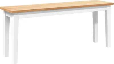 Obrázok produktu pre vidaXL Lavica 110 cm biela z masívneho dreva gumovník