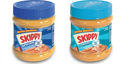Produktbild von SKIPPY Erdnussbutter Bundle 1x "Creamy" 1x "Super Chunk" ohne Palmöl 2x 340g