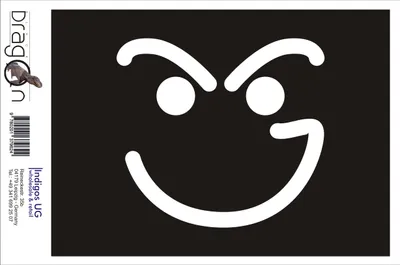 Produktbild von Aufkleber / Autoaufkleber - JDM / Die cut / Auto / OEM - Smiley - 110x100 mm rot - Heckscheibe / Heckscheibenaufkleber