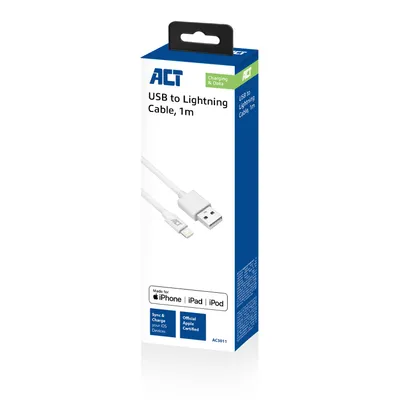 Obrázek produktu pro Usb lightning kabel pro Apple 1,0 m