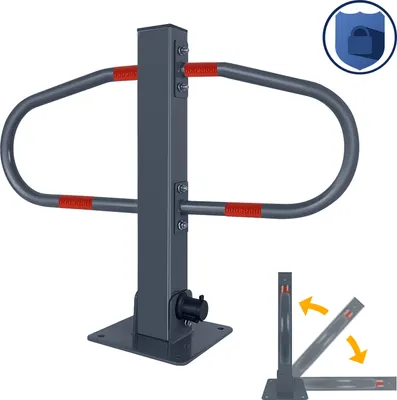 Produktbild von LARS360 Car park barrier Car park barrier barrier barrier post Folding bollard Lockable Made of galvanised steel with 2 keys