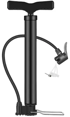 Imagen del producto de Bomba de bicicleta, bomba de pie, 120 psi, compatible con válvulas Presta y Schrader, para bicicletas y equipos deportivos