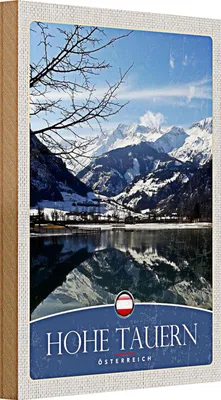 Produktbild von Holzschild Reise 20x30cm Hohe Tauern Winterurlaub Schnee Winter
