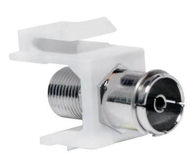 Obrázek produktu pro LogiLink NK0020, Plochý, Bílá, Konektor typu F, Samice, Samice