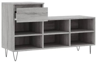 Produktbild von vidaXL Schuhregal Grau Sonoma 102x36x60 cm Holzwerkstoff