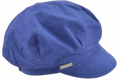 Seeberger Chambraystoff Schildmütze in blau