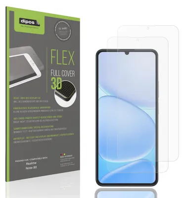 Image de 2x Full Cover mat Film pour Realme Note 80 Film de protection ecrán