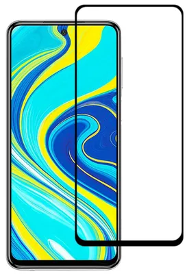 Immagine prodotto di Per Xiaomi Redmi Note 9 3D Display Full H9 Vetro Temperato Pellicola Nera Sottile Armatura