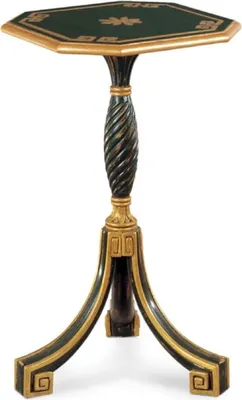 Produktbild von Casa Padrino Luxus Barock Beistelltisch Antik Grün / Antik Gold - Barockstil 3-Bein Massivholz Tisch mit 8-eckiger Tischplatte - Luxus Möbel im Barockstil - Luxus Qualität -  Italy