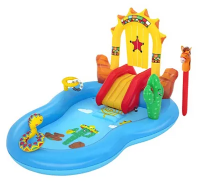 Produktbild von Bestway Wasserspielcenter Planschbecken Wild West 264 x 188cm - mit Sprinkler, ab 2 Jahren