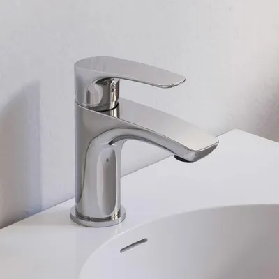 Immagine prodotto di Kronenbach Rivara: Miscelatore monocomando per lavabo, senza tappo di scarico, a risparmio idrico