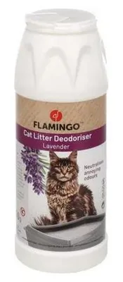 Produktbild von Flamingo Geruchshemmer für Katzentoilette mit Lavendelduft 750g