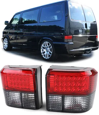 Obrázek produktu pro Kombinovaná zadní světla LED červená / černá pro VW T4 IV z let 1990-2003