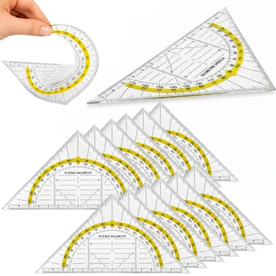 Produktbild von 12 Geodreieck Flexibel Geometrie Dreieck unzerbrechlich Schul Lineal biegsam