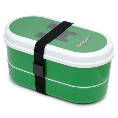 Obrázek produktu pro Minecraft Creeper Bento Box na oběd s vidličkou a lžící