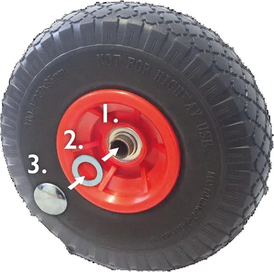 Produktbild von PU Ersatzrad für Sackkarre, rot, pannensicher