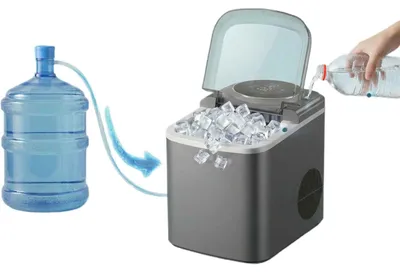 Obrázek produktu pro Výrobník ledu Zimilo 16 kg/24 h, 12 kostek ledu za 12 minut, LCD displej, 3 velikosti, nádrž 1,5 l, samočisticí, tichý, 120 W