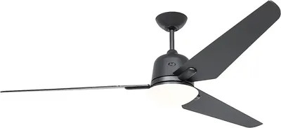 Zdjęcie produktu dla Energooszczędny wentylator sufitowy z oświetleniem i pilotem Eco Aviatos 162 cm bazaltowo-szary
