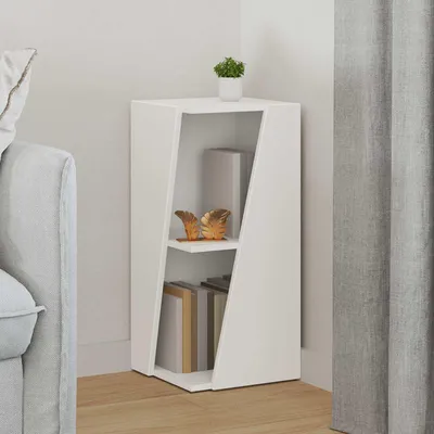 Zdjęcie produktu dla Maison Exclusive – półka boczna, biała, 33 x 32 x 70,5 cm, materiał drewnopochodny