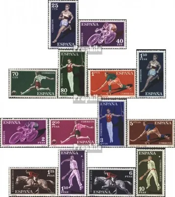 Produktbild von Briefmarken Spanien 1960 Mi 1201-1214 (kompl.Ausg.) postfrisch Sport
