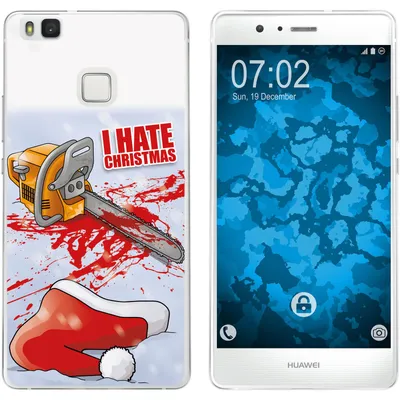 Produktbild von PhoneNatic Case kompatibel mit Huawei P9 Lite Silikon-Hülle X Mas Weihnachten Hate X-Mas M8