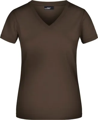 Produktbild von Ladies' V-T Tailliertes Damen T-Shirt brown, Gr. S