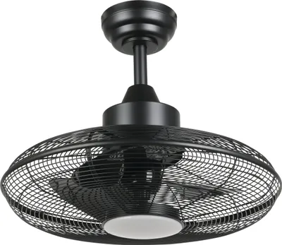 Produktbild von EGLO Deckenventilator Igeldo, Ventilator mit Beleuchtung und Fernbedienung, warmweiß - kaltweiß, Metall in schwarz-matt, AC Motor, Ø 53 cm