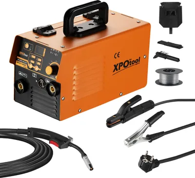 Obrázek produktu pro XPOtool svářečka digitální IGBT 30-120 A, invertorová svářečka MMA 220 V, mobilní svářečka s bohatým příslušenstvím, svářečka s LED displejem