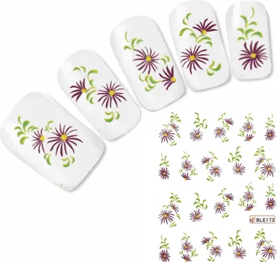 Produktbild von Nagel Sticker Tattoo Nail Art Blume Aufkleber Neu!