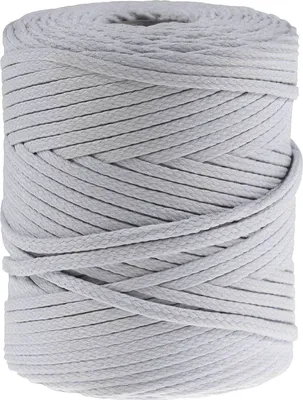 Produktbild von Polyester-Schnur 100m Kordel 4mm, PES Kordel Flechtschnur, Polyesterkordel, Farbe:cloud grey