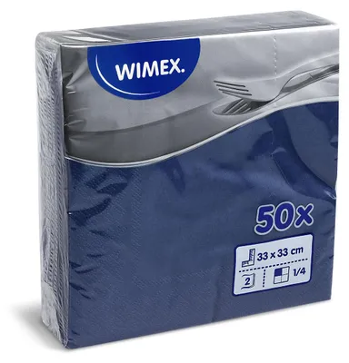 Zdjęcie produktu dla Chusteczki 33x33/50szt. 2 szt. ciemnoniebieskie