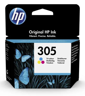 Immagine prodotto di HP 305 Tri-Color Original Ink Cartridge (3YM60AE) for HP DeskJet 2300/2710/2720/Plus4100. HP Envy 6000/Pro 6400