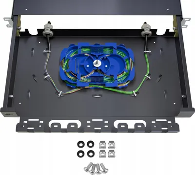 Zdjęcie produktu dla Przełącznica Światłowodowa Szuflada Do Szaf Rack 19" Zapasu Kabla Patchcord