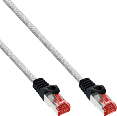 Produktbild von InLine Patchkabel, S/FTP (PiMf), Cat.6, 250MHz, PVC, Kupfer, transparent, 0,5m, 0,5 m, Cat6, S/FTP (S-STP), RJ-45, RJ-45, Transparent