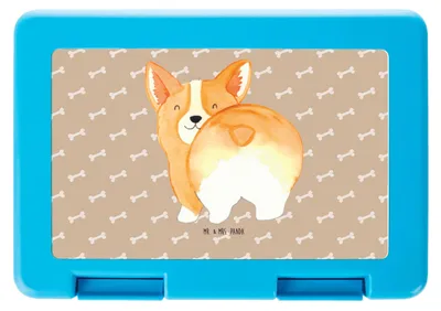 Produktbild von Mr. & Mrs. Panda Bento Box Corgi Po - Hundeglück - Geschenk, Bentobox, Spruch, Butterbrotdose, Frischhaltedose, Hund, Snackbox, Sprüche, Lunchbox, Corgie